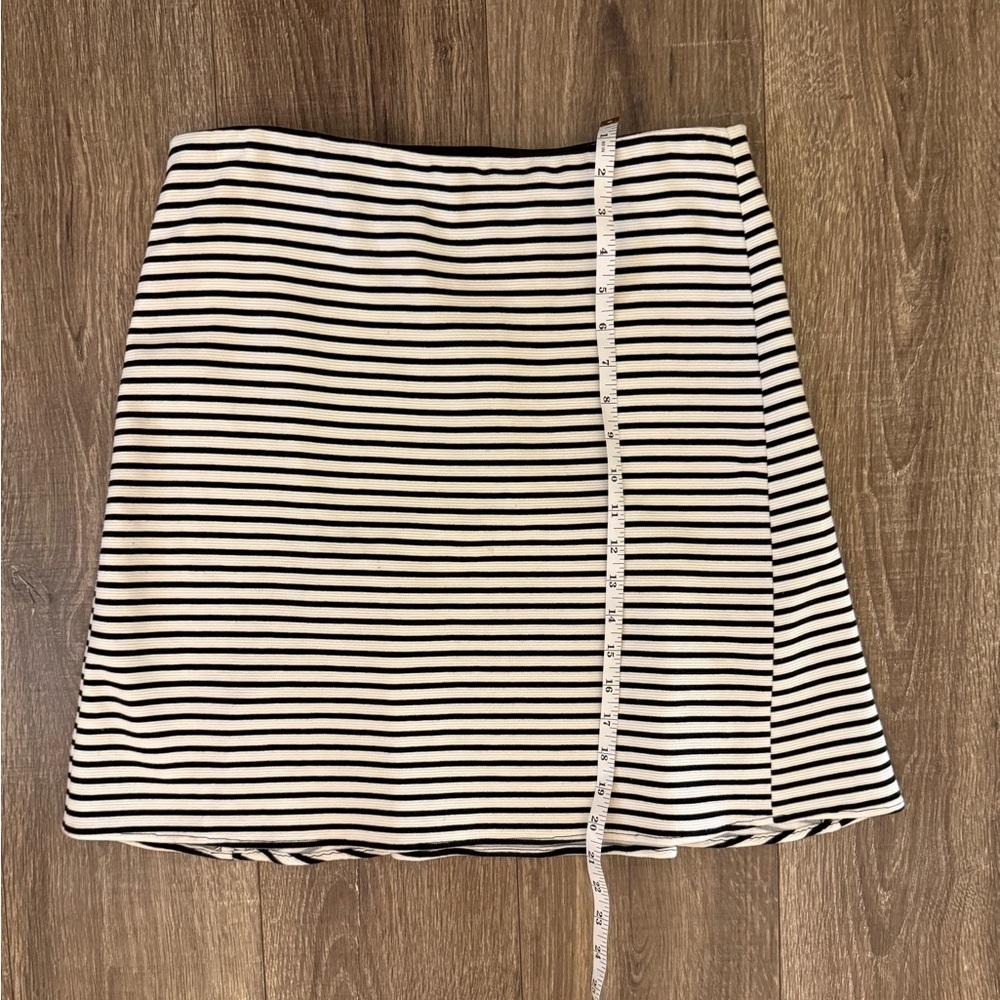 Ann Taylor Striped Black and White Women's Skirt
